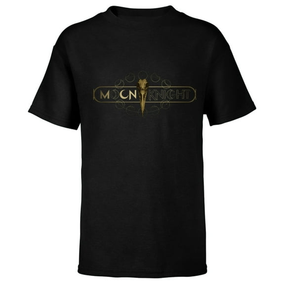 Marvel Moon Knight Khonshu Skull - Short Sleeve T-Shirt for Kids - Customized-Black