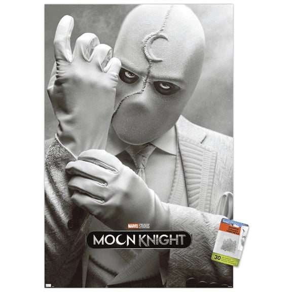 Marvel Moon Knight - Mr. Knight One Sheet Wall Poster with Push Pins, 22.375" x 34"