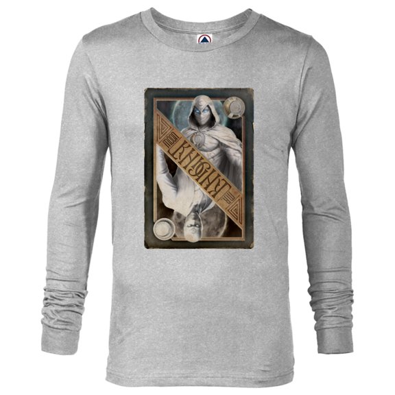 Marvel Moon Knight Mr. Knight Playing Card - Long Sleeve T-Shirt for Men - Customized-Athletic Heather
