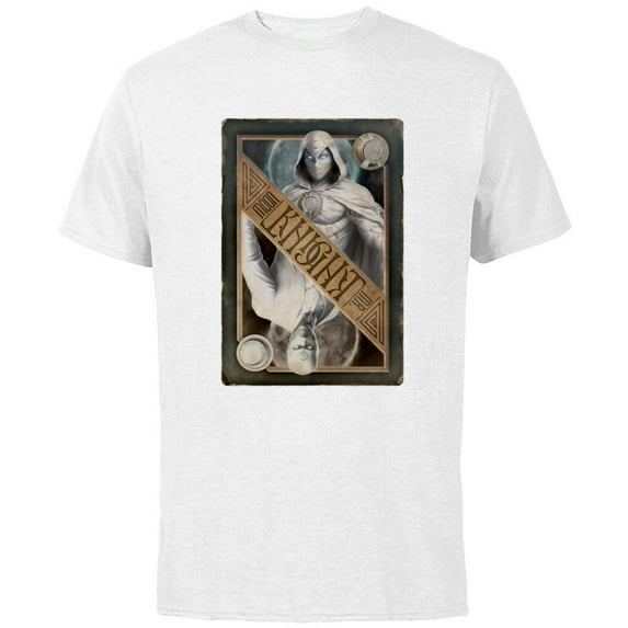 Marvel Moon Knight Mr. Knight Playing Card - Short Sleeve Cotton T-Shirt for Adults - Customized-White
