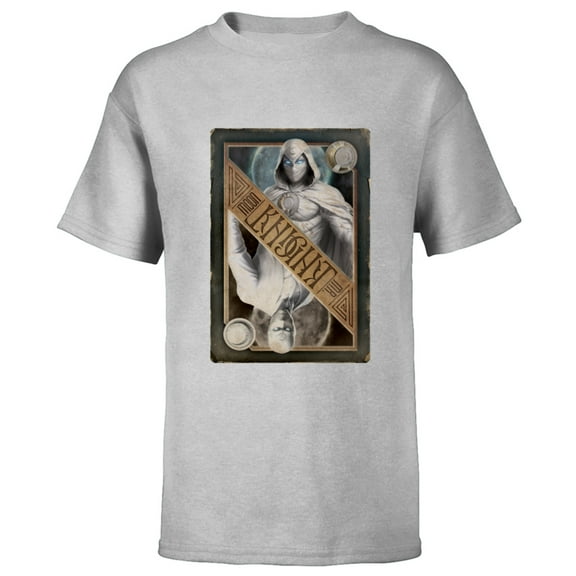 Marvel Moon Knight Mr. Knight Playing Card - Short Sleeve T-Shirt for Kids - Customized-Athletic Heather