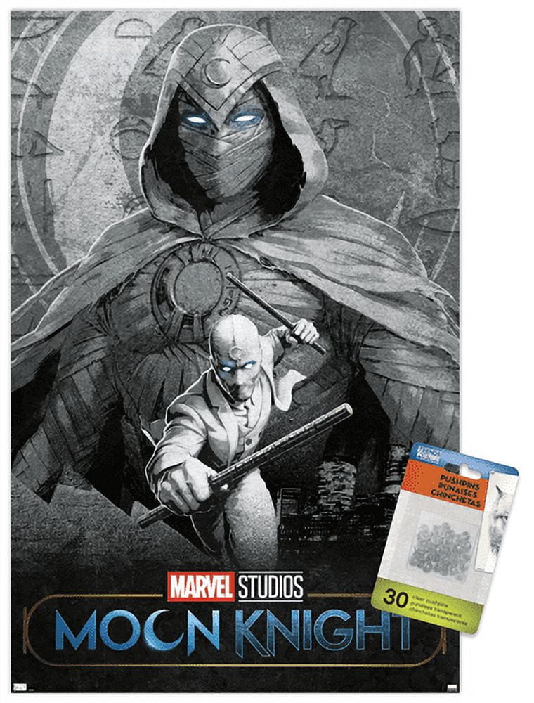 Marvel Moon Knight - Teaser Wall Poster with Push Pins, 14.725" x 22.375"