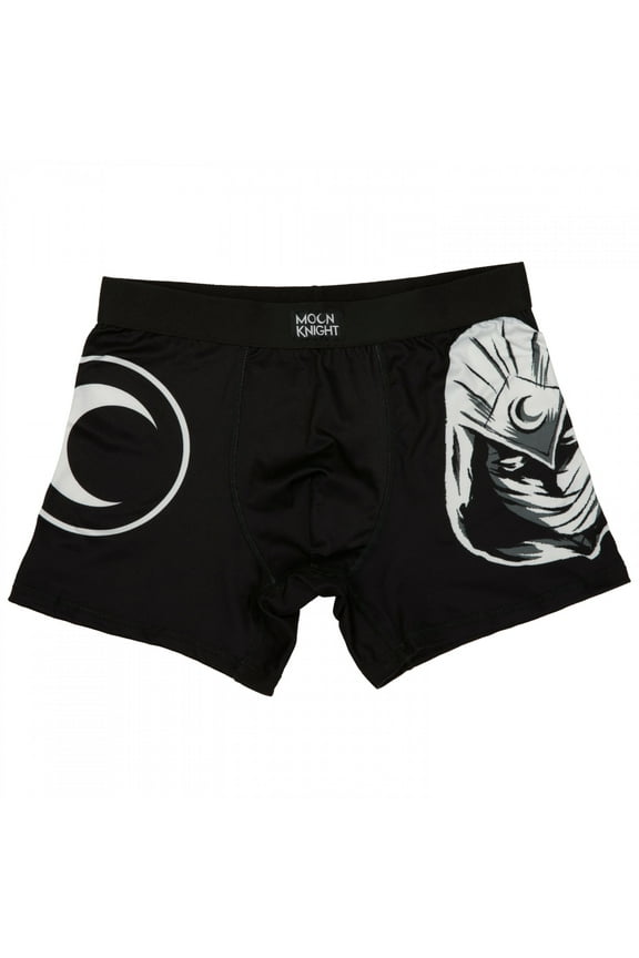 Marvel Moon Knight and Logo Men's Underwear Boxer Briefs-Small (28-30)