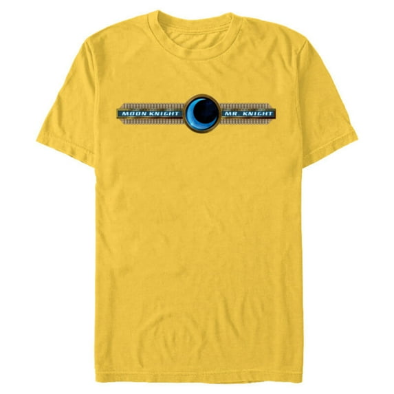 Marvel Moon Knight and Mr. Knight Crescent - Short Sleeve Blended T-Shirt for Adults - Customized-Yellow
