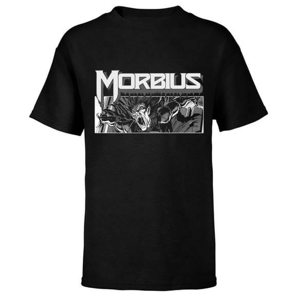 Marvel Morbius Retro Comic 90s - Short Sleeve T-Shirt for Kids - Customized-Black