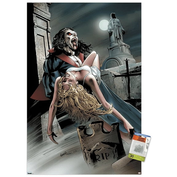 Marvel Movie - Morbius - Graveyard Wall Poster with Push Pins, 22.375" x 34"