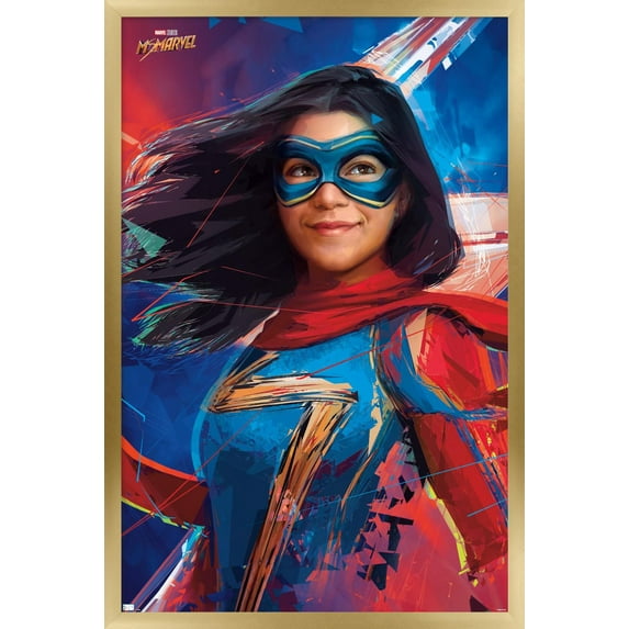 Marvel Ms. Marvel - Graffiti Wall Poster, 14.725" x 22.375" Framed