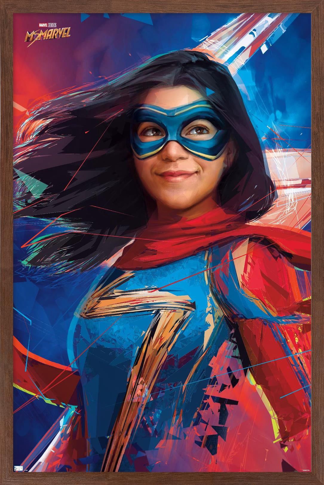 Marvel Ms. Marvel - Graffiti Wall Poster, 14.725" x 22.375" Framed