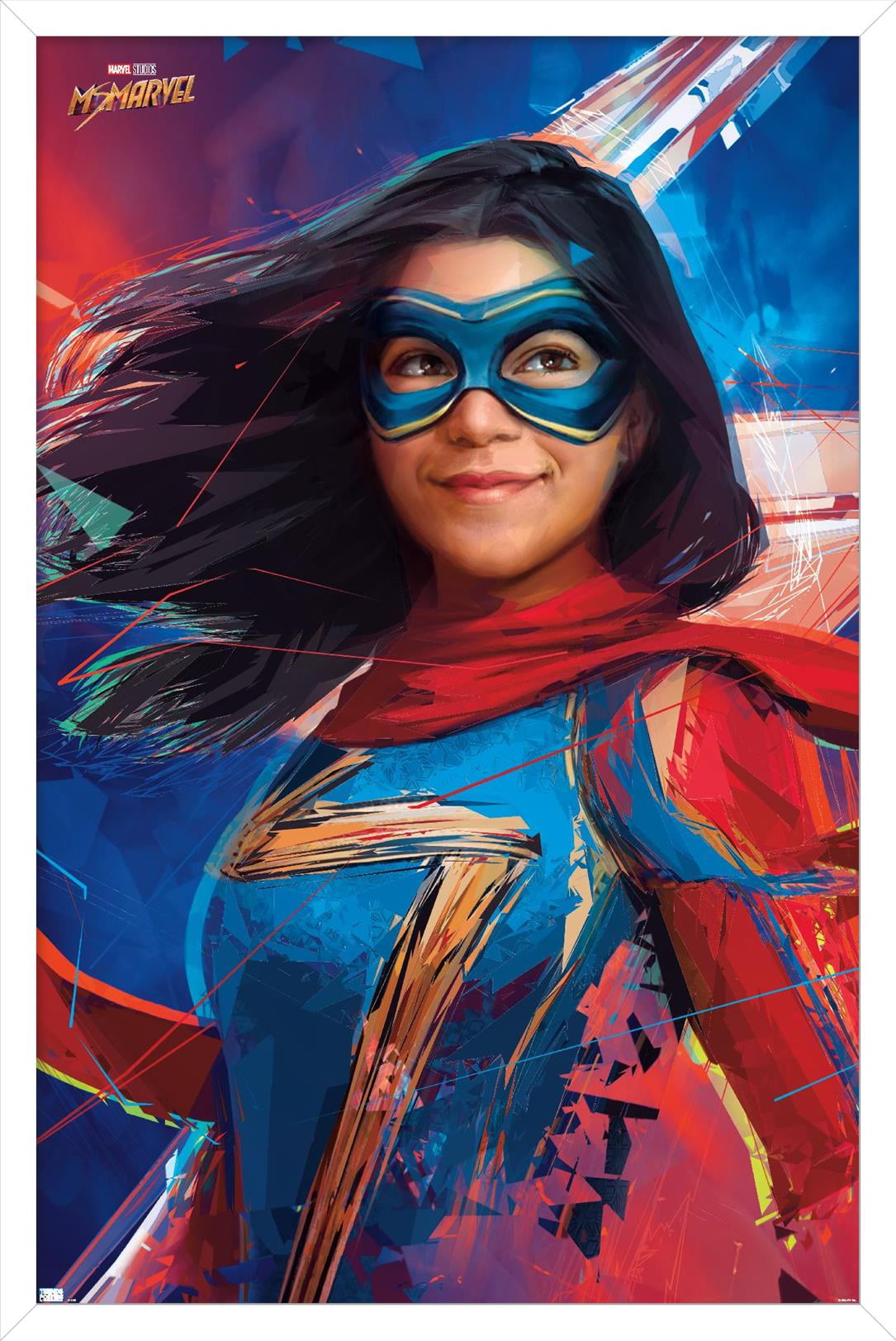 Marvel Ms. Marvel - Graffiti Wall Poster, 14.725" x 22.375" Framed