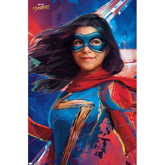Marvel Ms. Marvel - Graffiti Wall Poster, 14.725" x 22.375"