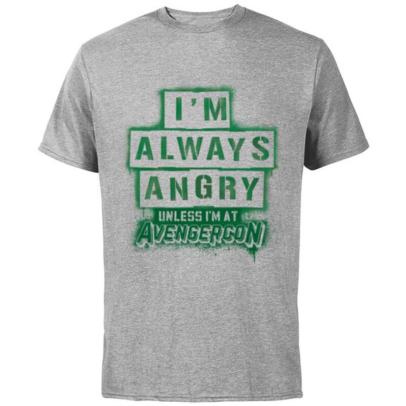 Marvel Ms. Marvel Hulk New Jersey Avengercon Always Angry - Short Sleeve Cotton T-Shirt for Adults - Customized-Athletic Heather