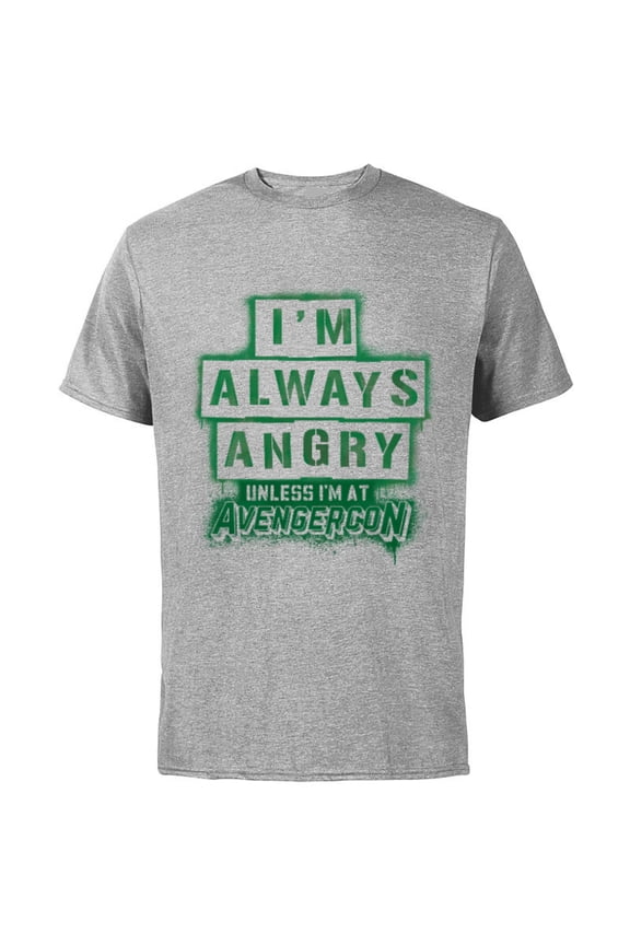 Ms. Marvel Hulk New Jersey Avengercon Always Angry - Short Sleeve Cotton T-Shirt for Adults - Customized-Athletic Heather