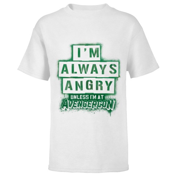 Marvel Ms. Marvel Hulk New Jersey Avengercon Always Angry - Short Sleeve T-Shirt for Kids - Customized-White