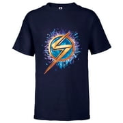 Marvel Ms. Marvel Lightning Bolt Icon - Short Sleeve T-Shirt for Kids - Customized-Athletic Navy