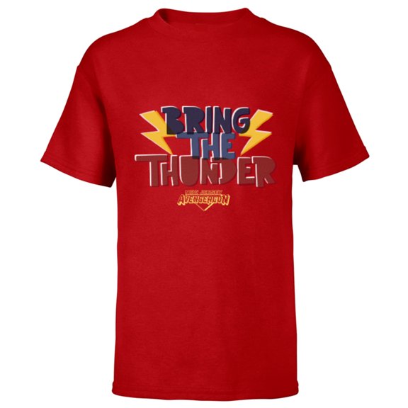 Marvel Ms. Marvel New Jersey Avengercon Bring the Thunder - Short Sleeve T-Shirt for Kids - Customized-Red