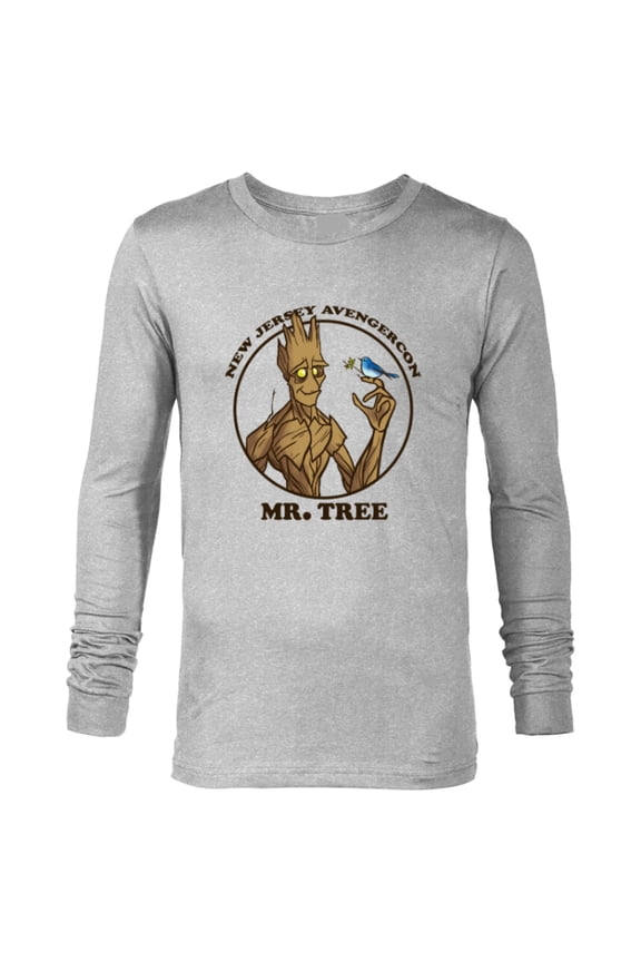 Ms. Marvel New Jersey Avengercon Groot Mr. Tree - Long Sleeve T-Shirt for Men - Customized-Athletic Heather
