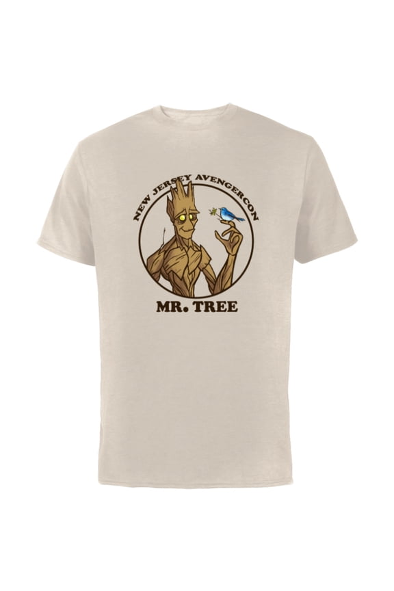 Ms. Marvel New Jersey Avengercon Groot Mr. Tree - Short Sleeve Cotton T-Shirt for Adults - Customized-Natural