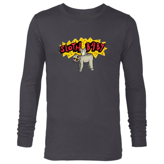 Marvel Ms. Marvel Sloth Baby Doodle - Long Sleeve T-Shirt for Men - Customized-Charcoal Heather