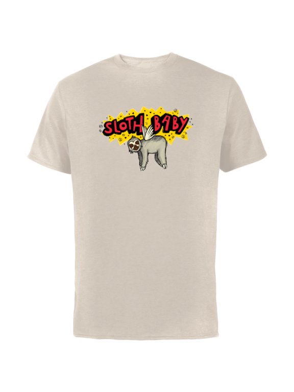 Ms. Marvel Sloth Baby Doodle - Short Sleeve Cotton T-Shirt for Adults - Customized-Natural