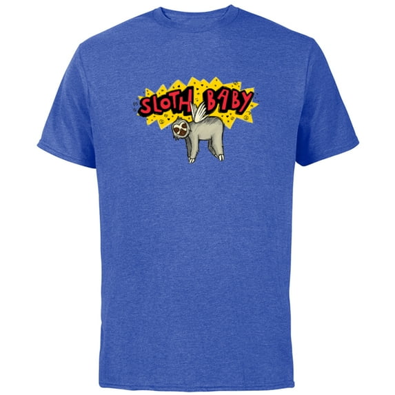 Marvel Ms. Marvel Sloth Baby Doodle - Short Sleeve Cotton T-Shirt for Adults - Customized-Royal Heather