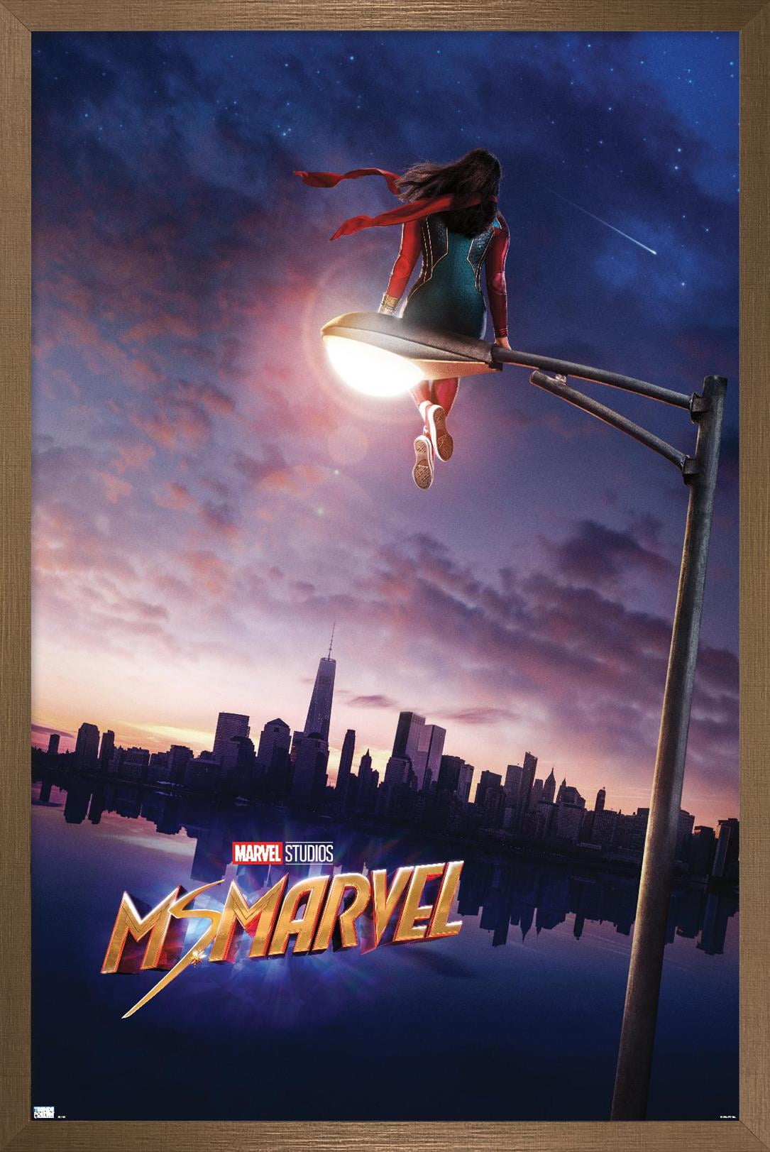 Marvel Ms. Marvel - Teaser One Sheet Wall Poster, 14.725" x 22.375" Framed