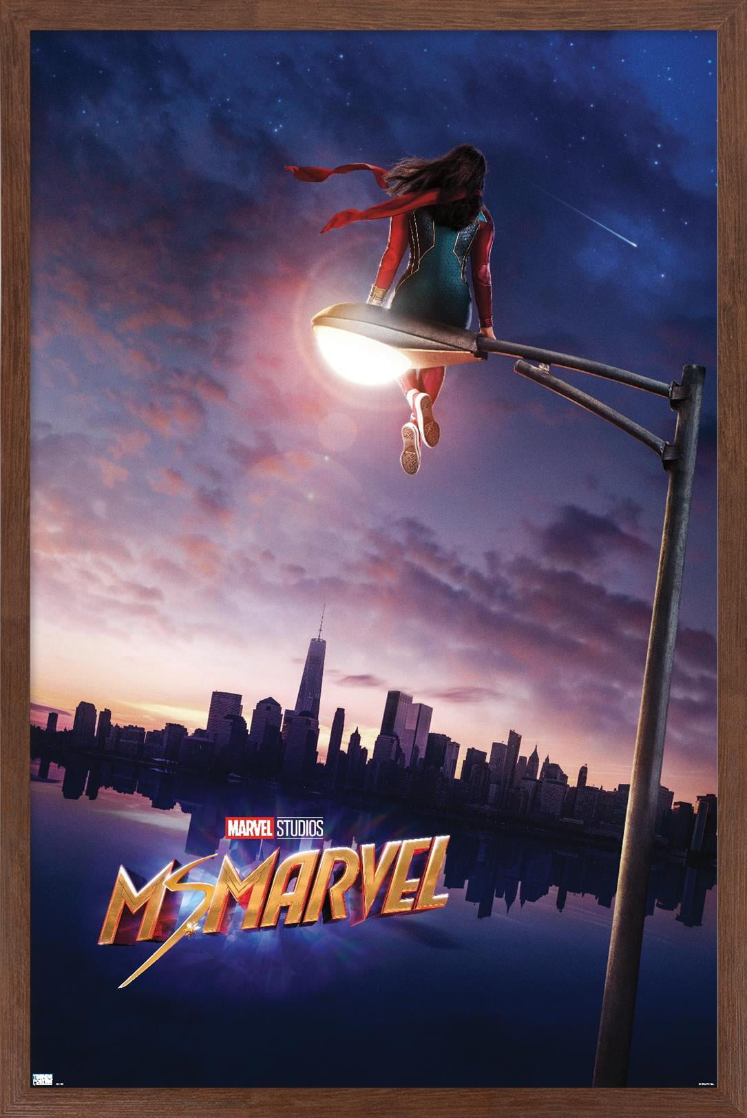 Marvel Ms. Marvel - Teaser One Sheet Wall Poster, 22.375" x 34" Framed