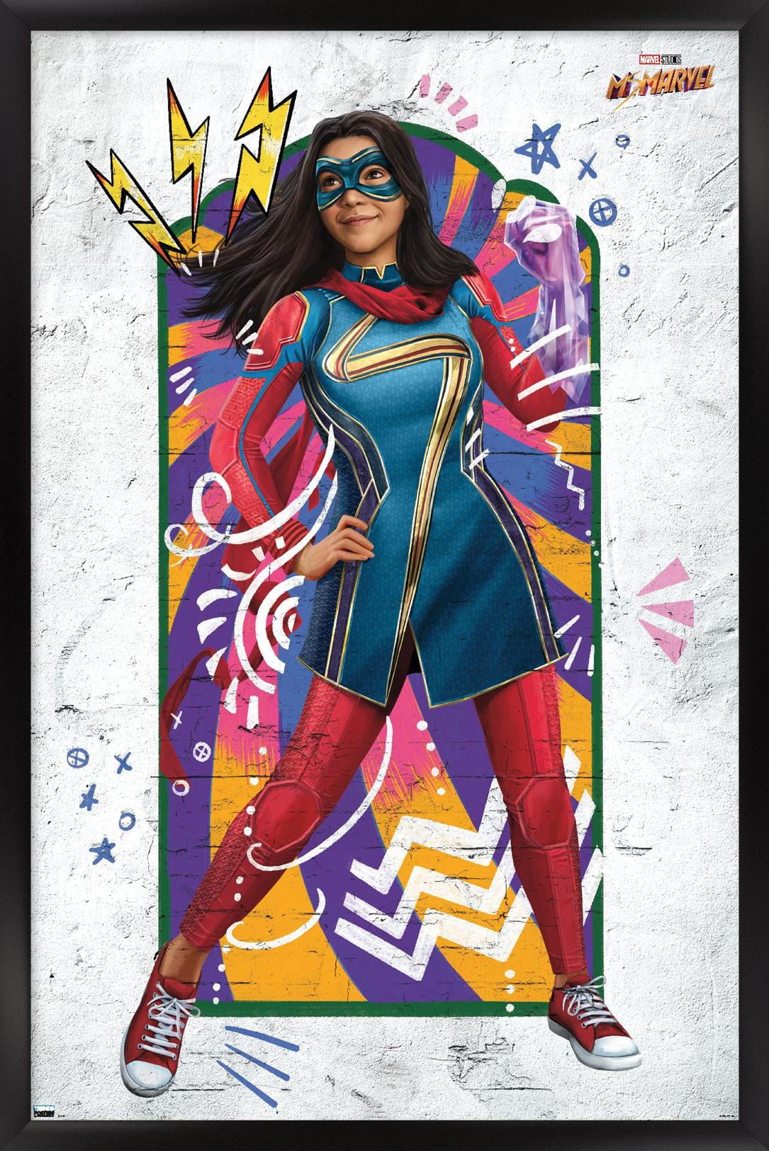 Marvel Ms. Marvel - Window Wall Poster, 22.375" x 34" Framed