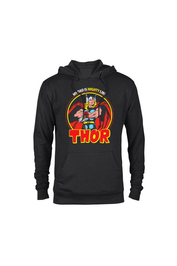 My Dad Is Mighty Like Thor Father's Day - Pullover Hoodie for Adults - Customized-Black