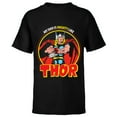 thumbnail image 1 of Marvel My Dad Is Mighty Like Thor Father's Day - Short Sleeve T-Shirt for Kids - Customized-Black, 1 of 5