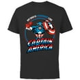 thumbnail image 1 of Marvel My Dad is Legendary Like Captain America - Short Sleeve Cotton T-Shirt for Adults - Customized-Black, 1 of 5