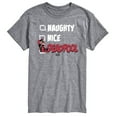 thumbnail image 1 of Marvel - Naughty Nice Deadpool - Men's Short Sleeve Graphic T-Shirt, 1 of 4