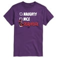 thumbnail image 1 of Marvel - Naughty Nice Deadpool - Men's Short Sleeve Graphic T-Shirt, 1 of 3