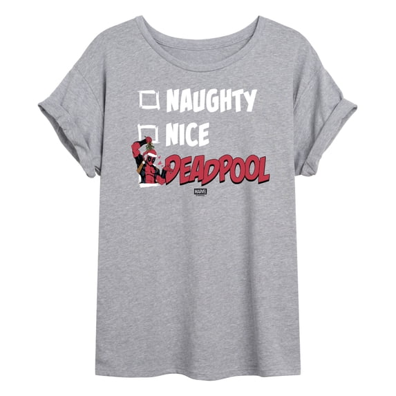 Marvel - Naughty Nice Deadpool - Women's Oversized Graphic T-Shirt