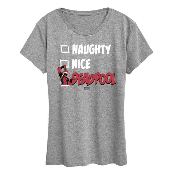 Marvel - Naughty Nice Deadpool - Women's Short Sleeve Graphic T-Shirt