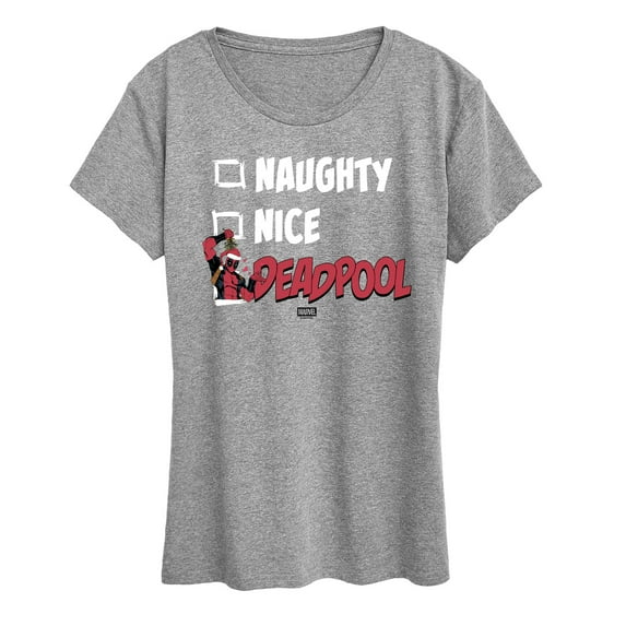 Marvel - Naughty Nice Deadpool - Women's Short Sleeve Graphic T-Shirt