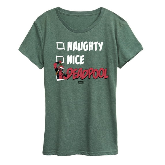 Marvel - Naughty Nice Deadpool - Women's Short Sleeve Graphic T-Shirt
