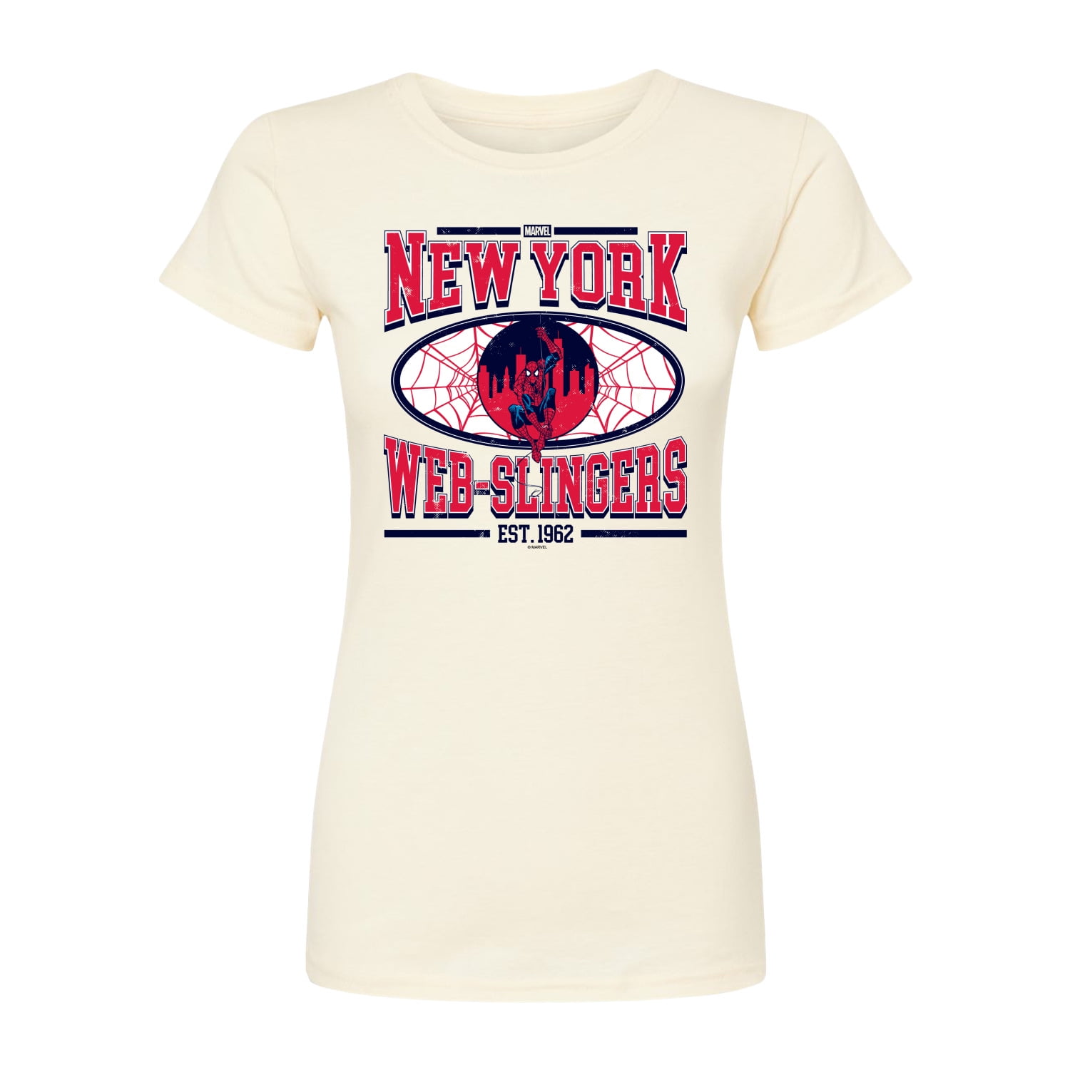 Marvel - New York Web Slingers - Juniors Fitted Short Sleeve Graphic T ...