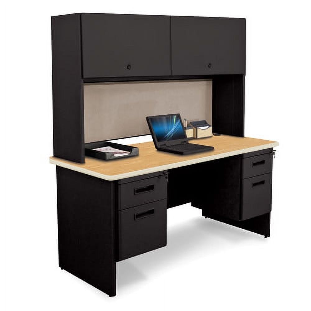 Marvel Office Furniture Pronto Door and Lock Computer Desk with Hutch