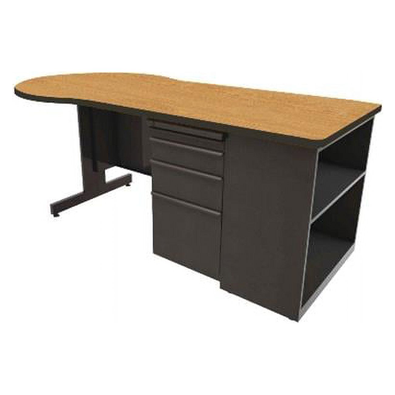 Marvel Office Furniture Zapf Computer Desk with Bookcase
