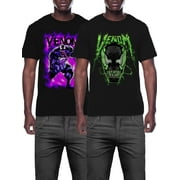 Marvel Oozy Venom & Purple Smoke Men's and Big Men's Graphic T-shirts 2-Pack Bundle