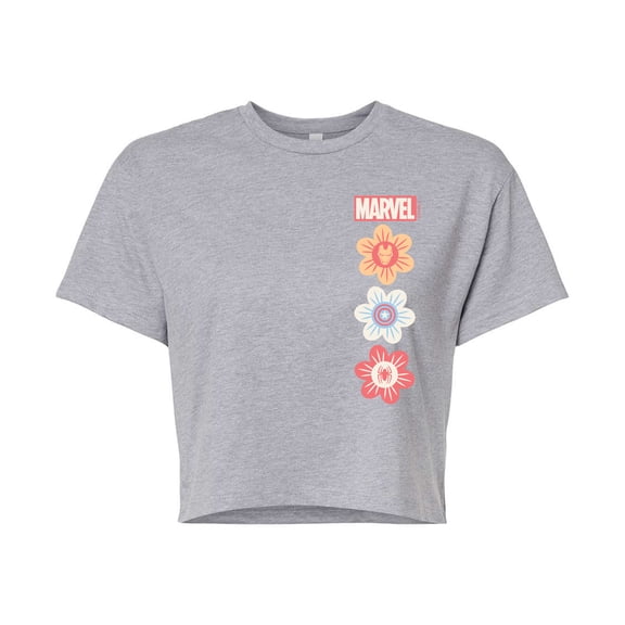 Marvel - Pastel Spring - Juniors Cropped Graphic T-Shirt