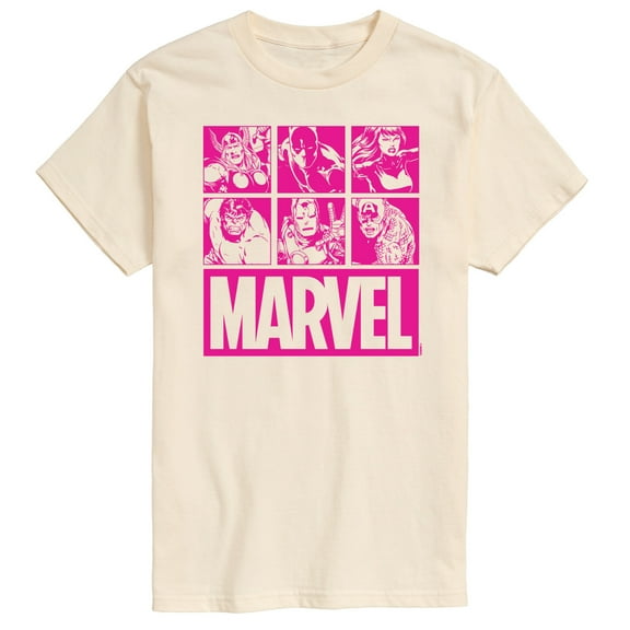 Marvel - Pink Character Valentine Characters - Men's Short Sleeve Graphic T-Shirt