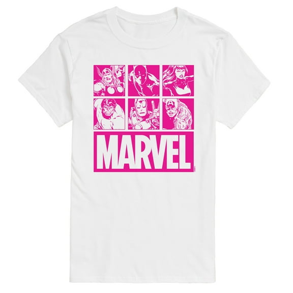 Marvel - Pink Character Valentine Characters - Men's Short Sleeve Graphic T-Shirt