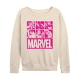 thumbnail image 1 of Marvel - Pink Character Valentine Characters - Women's French Terry Pullover Sweatshirt, 1 of 5