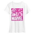 thumbnail image 1 of Marvel - Pink Character Valentine Characters - Women's Short Sleeve Graphic T-Shirt, 1 of 5
