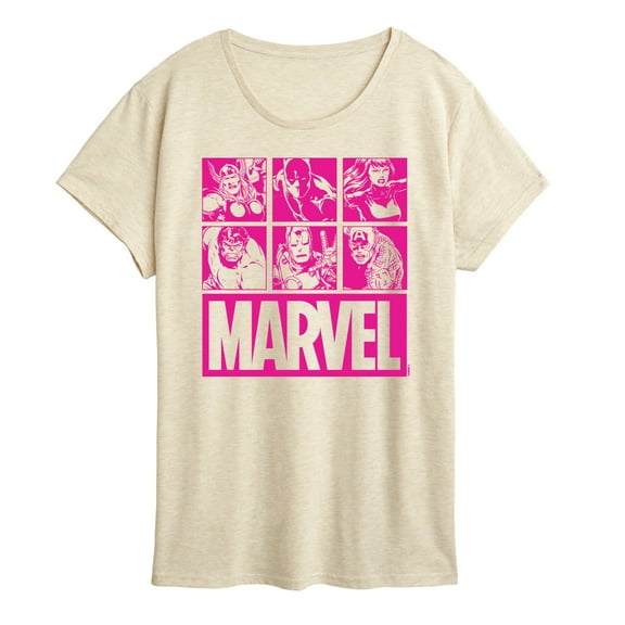 Marvel - Pink Character Valentine Characters - Women's Short Sleeve Graphic T-Shirt