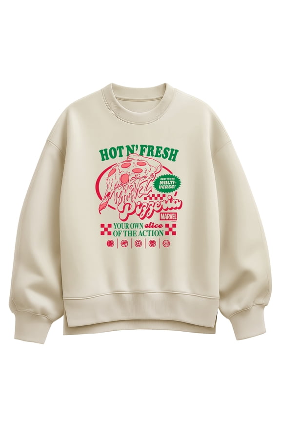 - Pizzeria - Women's Oversized Fleece Crew Sweatshirt