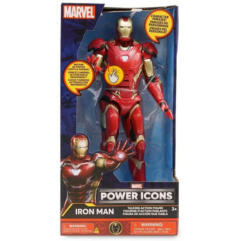 Marvel Power Icons Iron Man Action Figure with Sound