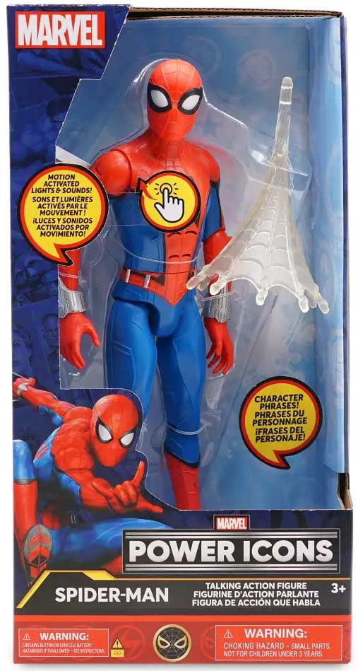 Marvel Power Icons Spider-Man Action Figure with Sound - Walmart.com