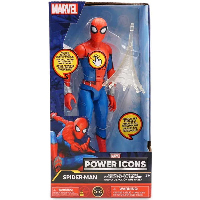 Marvel Power Icons Spider-Man Action Figure with Sound - Walmart.com